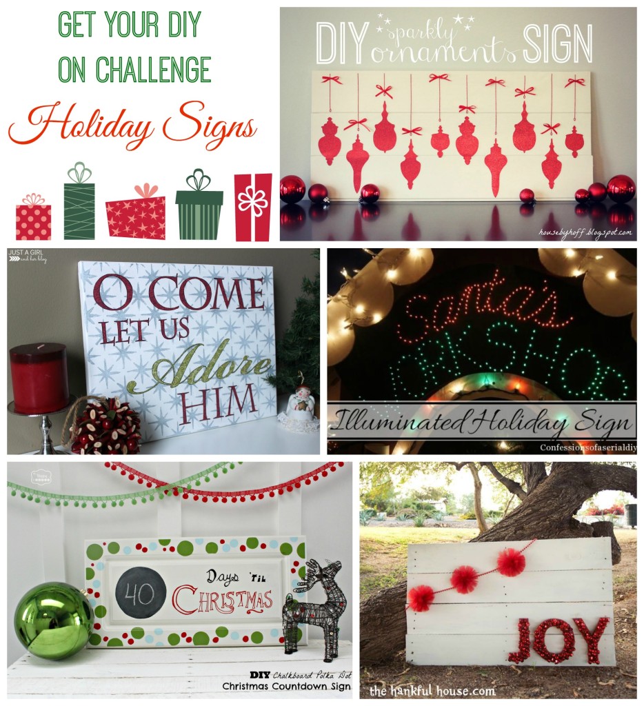 Get Your DIY On Challenge Holiday Signs collage