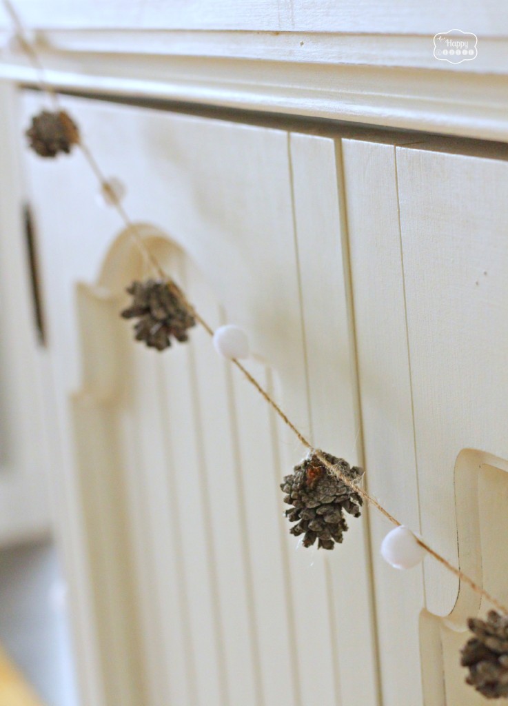 Pine Cone and Pompom garland by The Happy Housie