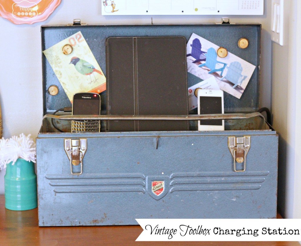 Vintage Toolbox Charging Station at The Happy Housie