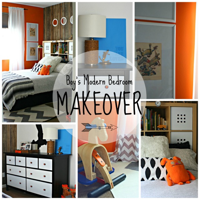 orange-accent-wall-boys-modern-bedroom-makeover