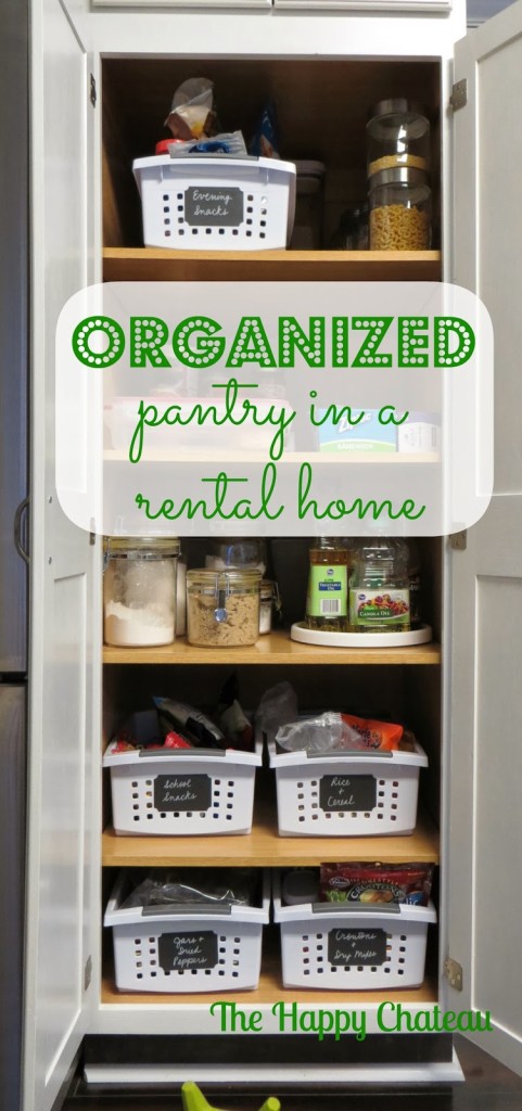 organized pantry in a rental home - The Happy Chateau