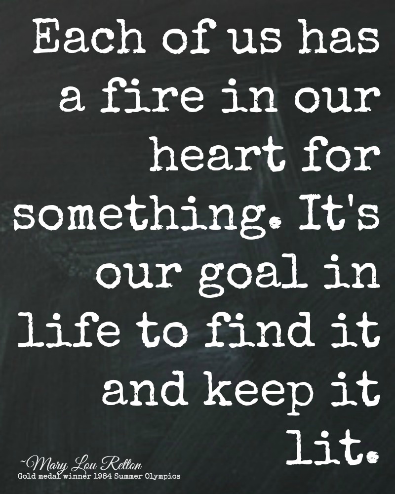 Fire in Our Heart Olympic Quote Printable by The Happy Housie