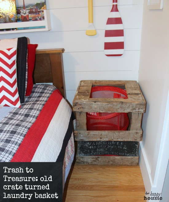trash to treasure old crate laundry basket at the happy housie