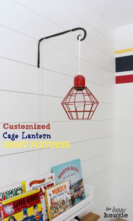 Customized Cage Lantern Light Fixtures red at the happy housie r