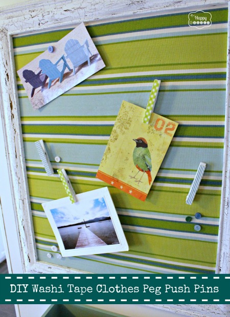DIY Washi Tape Clothes Peg Push Pins by The Happy Housie r