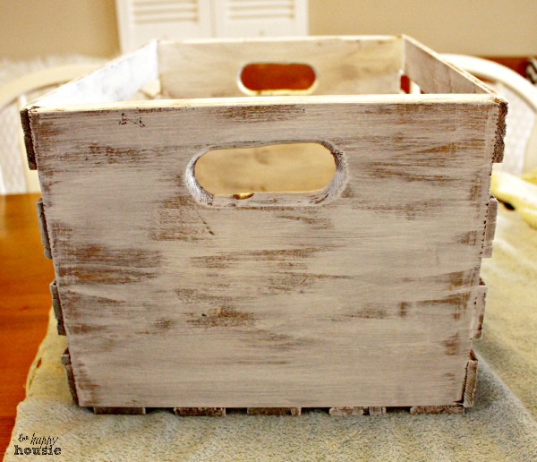 Dry Brush over Stain rustic numbered crates with simplicity at the happy housie