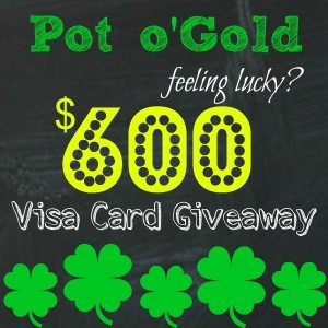 Feeling lucky pot of gold chalkboard giveaway graphic