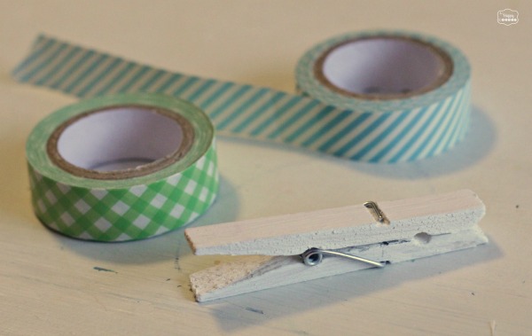 Washi Tape Clothes Peg Push Pins materials by The Happy Housie r
