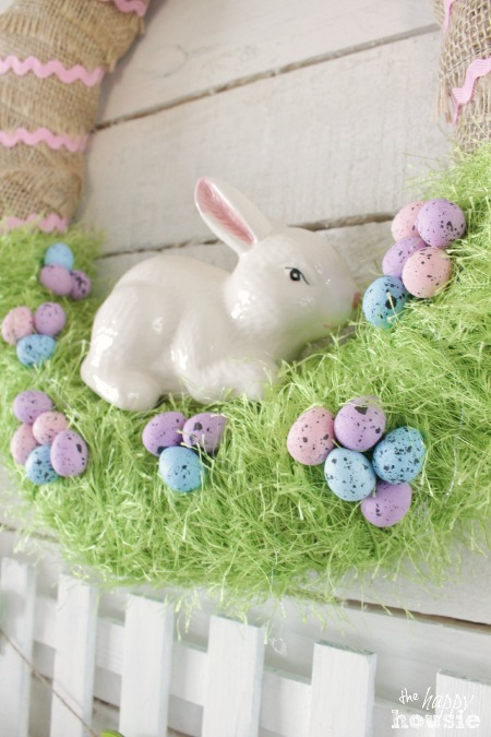 Easter Bunny in the Grass Wreath bunny at The Happy Housie