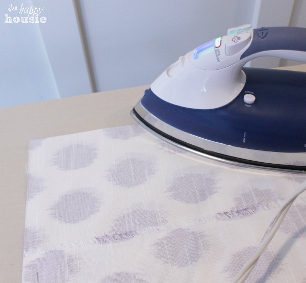 Simple Stunning DIY Envelope Pillow Tutorial iron at The Happy Housie