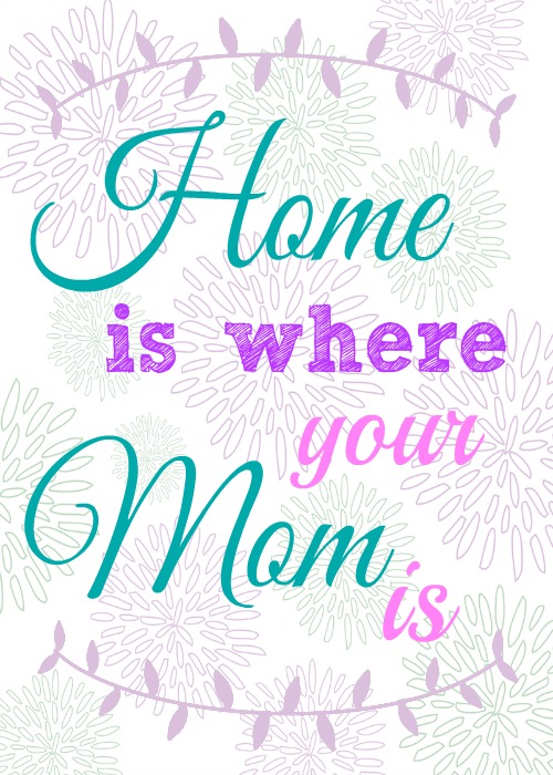 Home is Where Your Mom is 5x7 by The Happy Housie