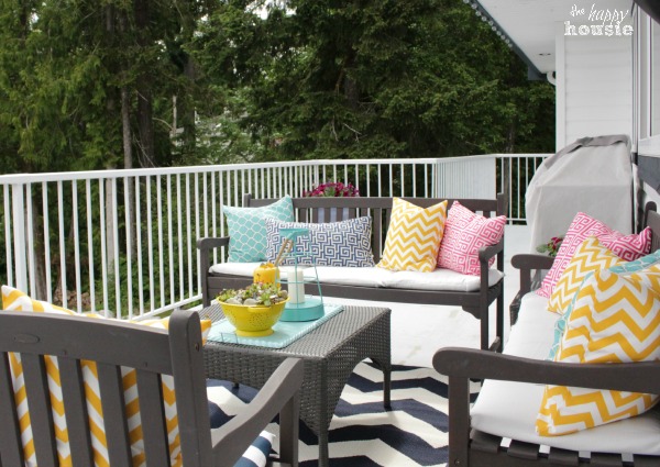 All Decked Out for Summer Our Summer Deck at The Happy Housie overall seating area