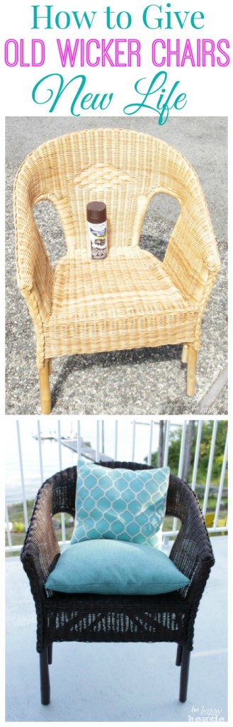 How to Give Old Wicker Chairs New Life at The Happy Housie