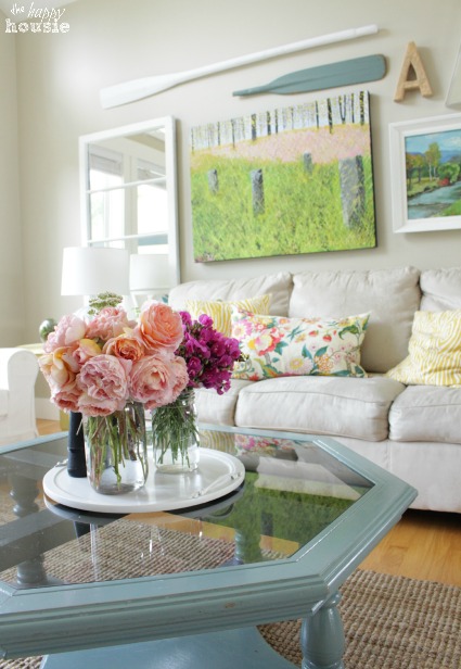 Summer House Tour at The Happy Housie Living Room 2