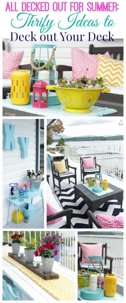 Thrifty Ideas to Deck out Your Deck decorate your deck without breaking the bank at The Happy Housie