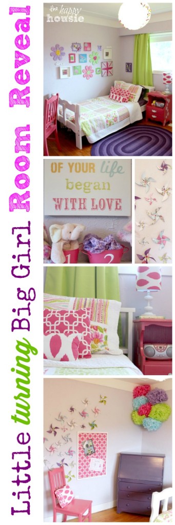 Little Turning Big Girl Room Reveal at The Happy Housie #biggirlroom