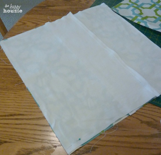Simple Speedy and Stuffed Envelope Pillow Tutorial lay good sides in