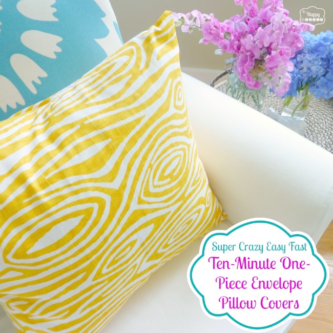 Super Crazy Easy Fast Ten Minute One Piece Envelope Pillows done