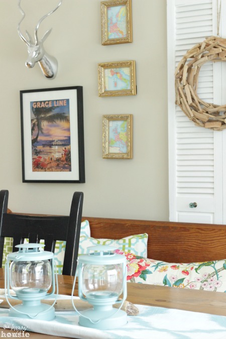 Beachy Style Summer Lake House Tour at The Happy Housie Dining Room 6