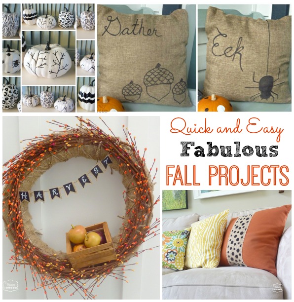 Quick and Easy Fabulous Fall Projects at thehappyhousie.com