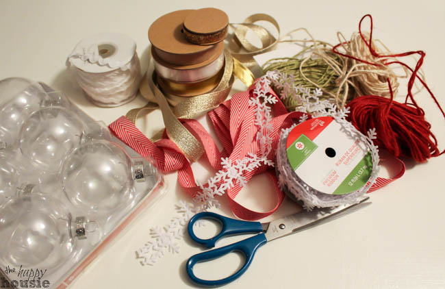 How to make these beautiful and simple One Minute DIY Ribbon Stuffed Christmas Ornaments at The Happy Housie-3