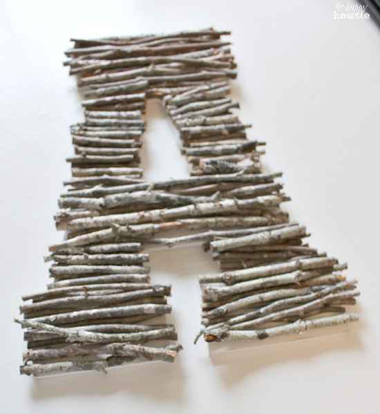 How to make twig letters - DIY Twig Monogram at The Happy Housie