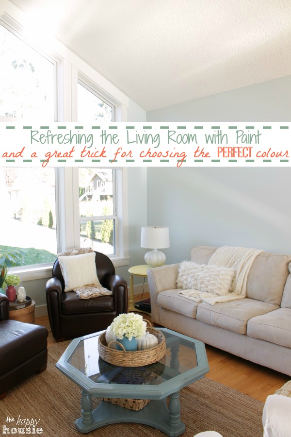 Refreshing the Living Room with Paint and a great trick for choosing the PERFECT colour at The Happy Housie