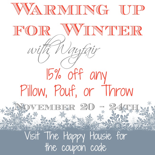 Wayfair Pillow Pouf and Throw Sale with coupon code available at The Happy Housie