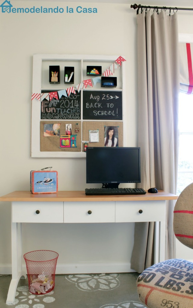 Work space - three drawer table makeover2