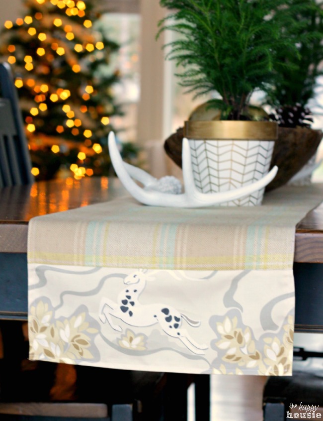 DIY Two Fabric Table Runner at The Happy Housie