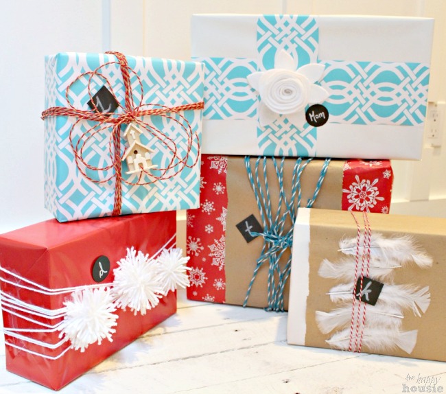 Five Fabulous and Fast Gift Wrap Ideas at The Happy Housie