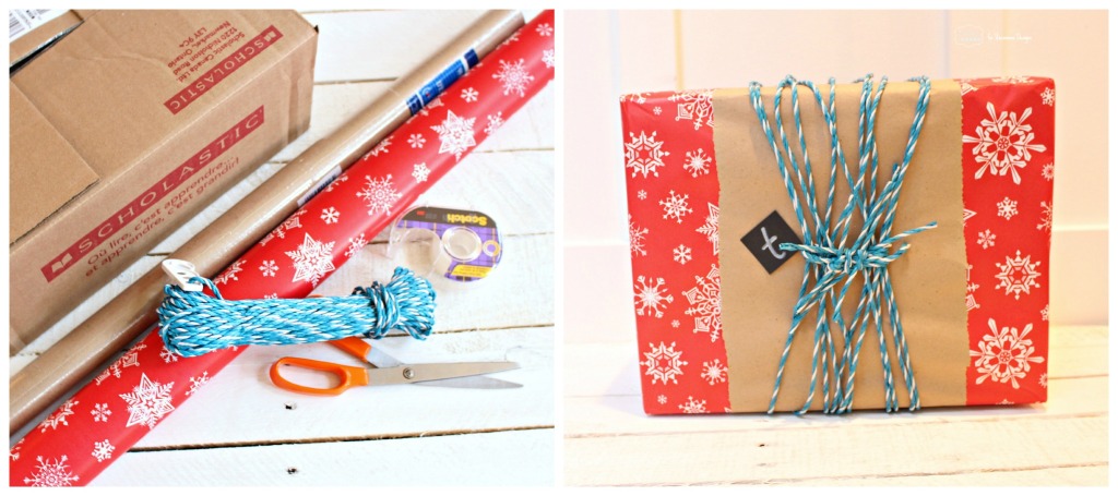 Five Fast and Fab Gift Wrap Ideas at The Happy Housie brown paper and twine