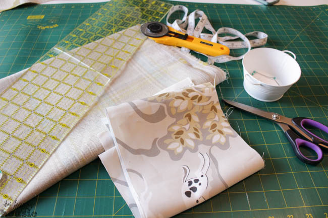 Make Your Own Custom DIY Table Runner with Two Fabrics for your Holiday or Christmas Table easy sewing tutorial at The Happy Housie-1