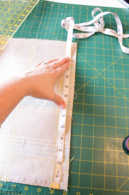 Make Your Own Custom DIY Table Runner with Two Fabrics for your Holiday or Christmas Table easy sewing tutorial at The Happy Housie-3