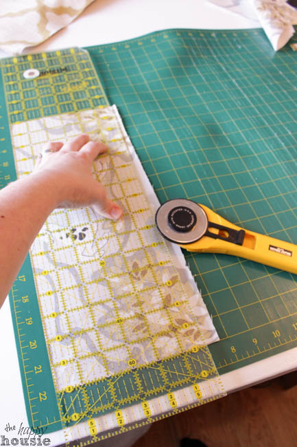 Make Your Own Custom DIY Table Runner with Two Fabrics for your Holiday or Christmas Table easy sewing tutorial at The Happy Housie-6
