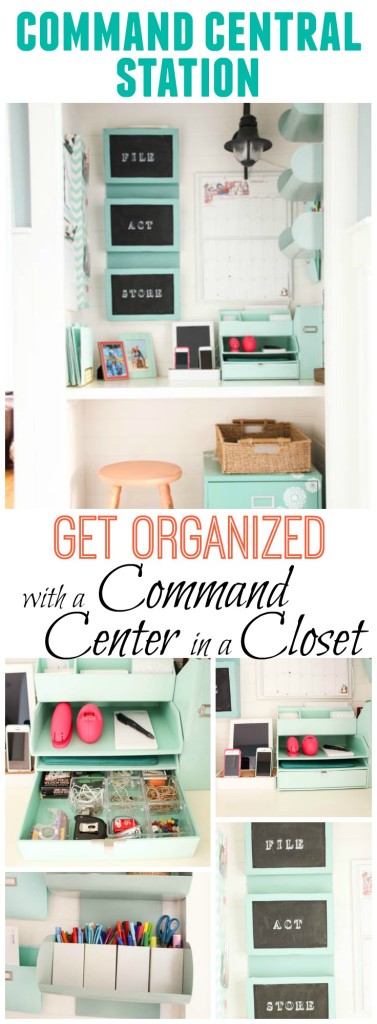 Command Central Station Get Organized with a Command Center in a Closet at The Happy Housie