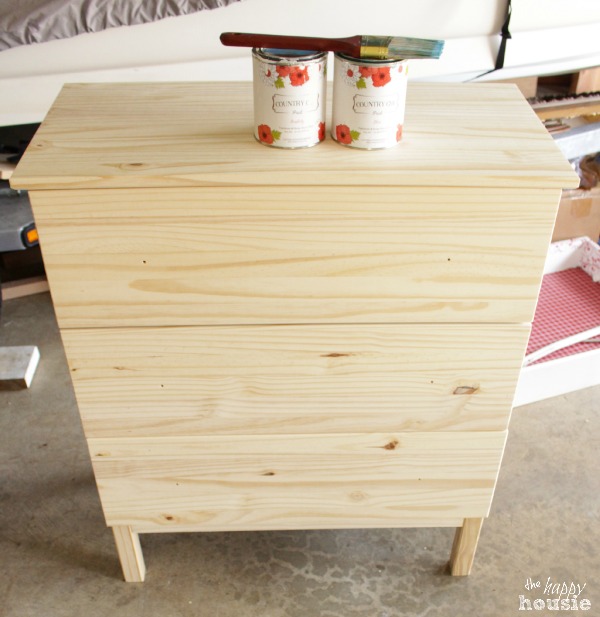 IKEA Tarva Dresser Hack with faux Linen Texture at The Happy Housie before