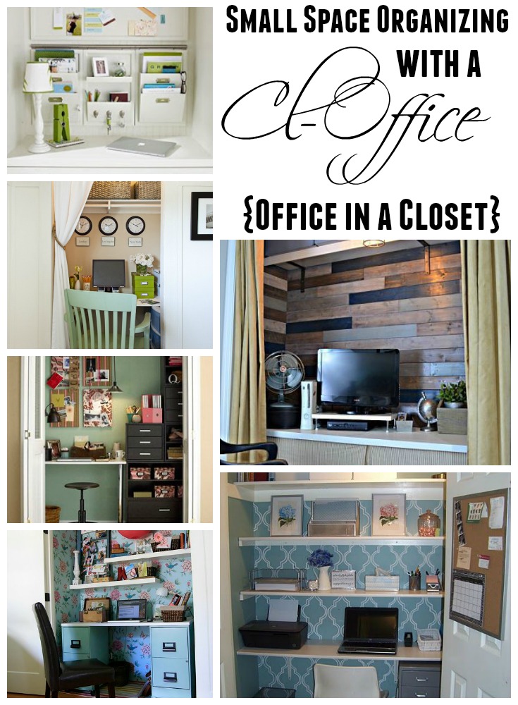 Small Space Organizing with a Cloffice Office in a Closet at The Happy Housie