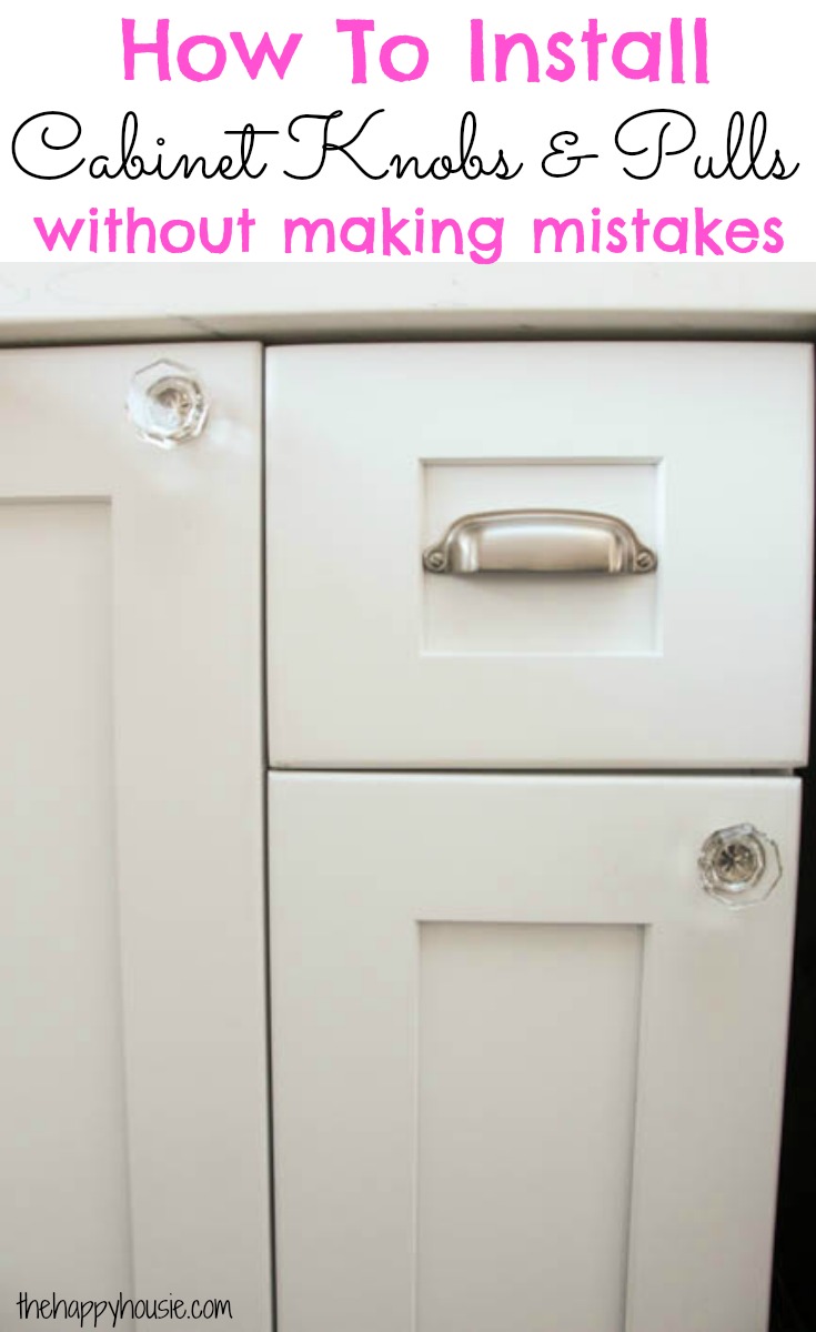 Install Cabinet Knobs With A Template, Where To Put Cabinet Handles On Doors