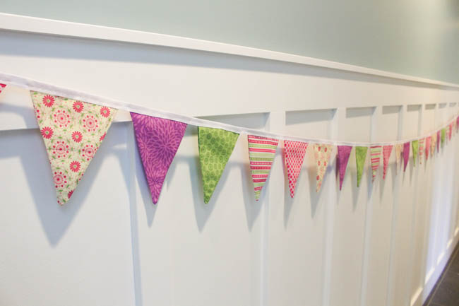 Easy Sewn Paper Pennants - Hey, Let's Make Stuff