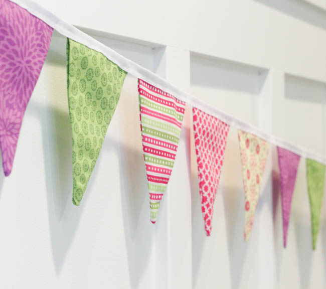 How to sew a double sided fabric pennant or bunting banner tutorial at The Happy Housie-6