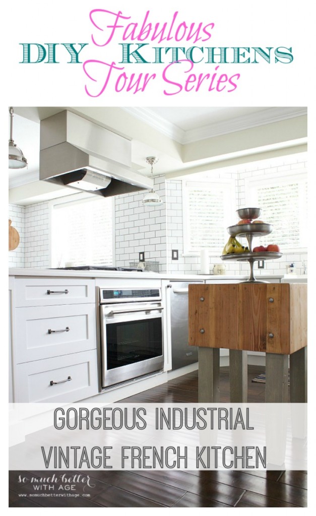Gorgeous Industrial Vintage French Kitchen by So Much Better With Age for thehappyhousie.com