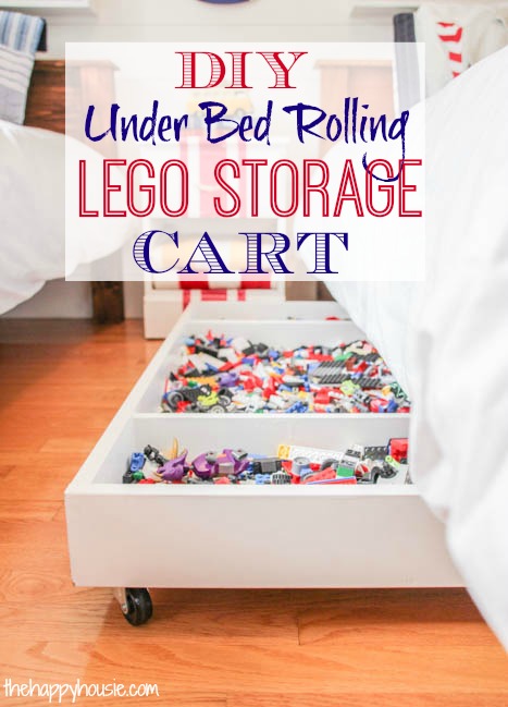 Make your own DIY Under Bed Rolling Lego Storage Cart at thehappyhousie.com-18