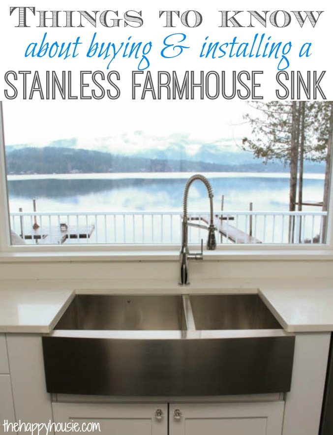 A Stainless Steel Farmhouse Style Sink, Stainless Farmers Sink