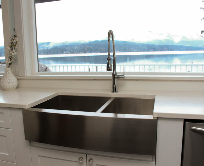 Stainless Steel Farmhouse Style Sink, Replacing Stainless Steel Sink With Farmhouse