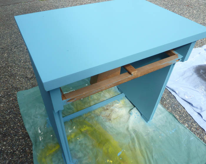 Free Desk Makeover with DIY Homemade Chalk Based Paint at thehappyhousie.com-11