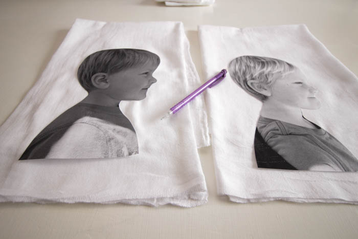 Make these quick and easy DIY Silhouette Tea Towels the perfect Mother's Day Gift a great tutorial at thehappyhousie.com-3