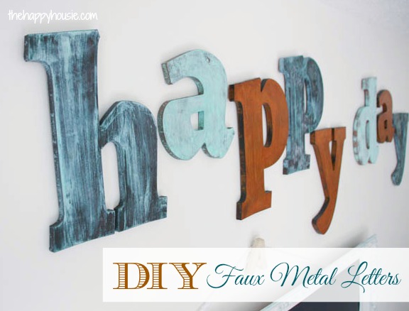 Modern-Masters-Metal-Effects-Paint-used-to-create-faux-Metal-Letters-using-Craft-Cuts-MDF-letters-at-thehappyhousie.com