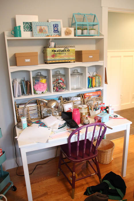 horrendously messy craft room before at thehappyhousie.com-8