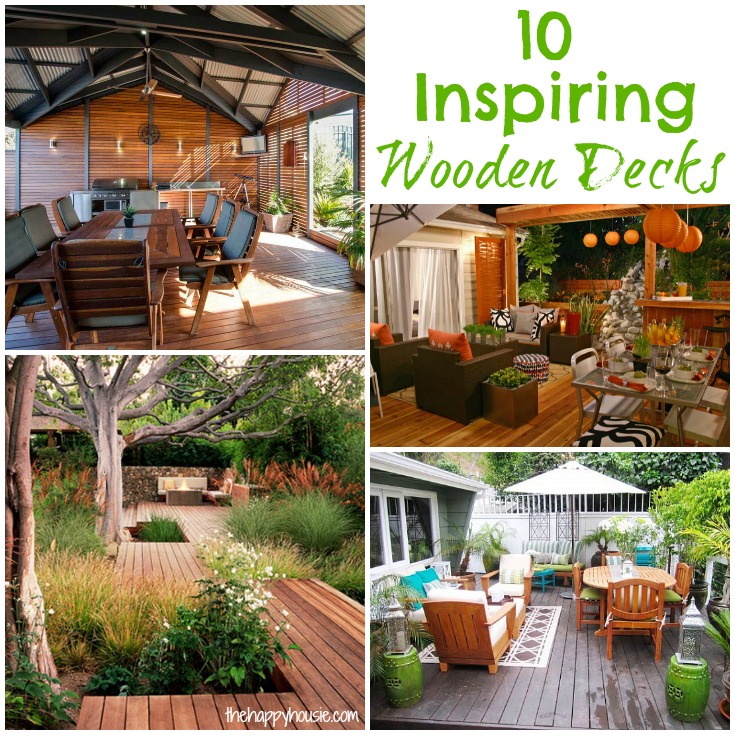 10 Inspiring Wooden Decks at thehappyhousie.com